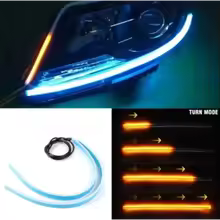 LED DRL Flow Lights 12V – White & Yellow Turn Signal